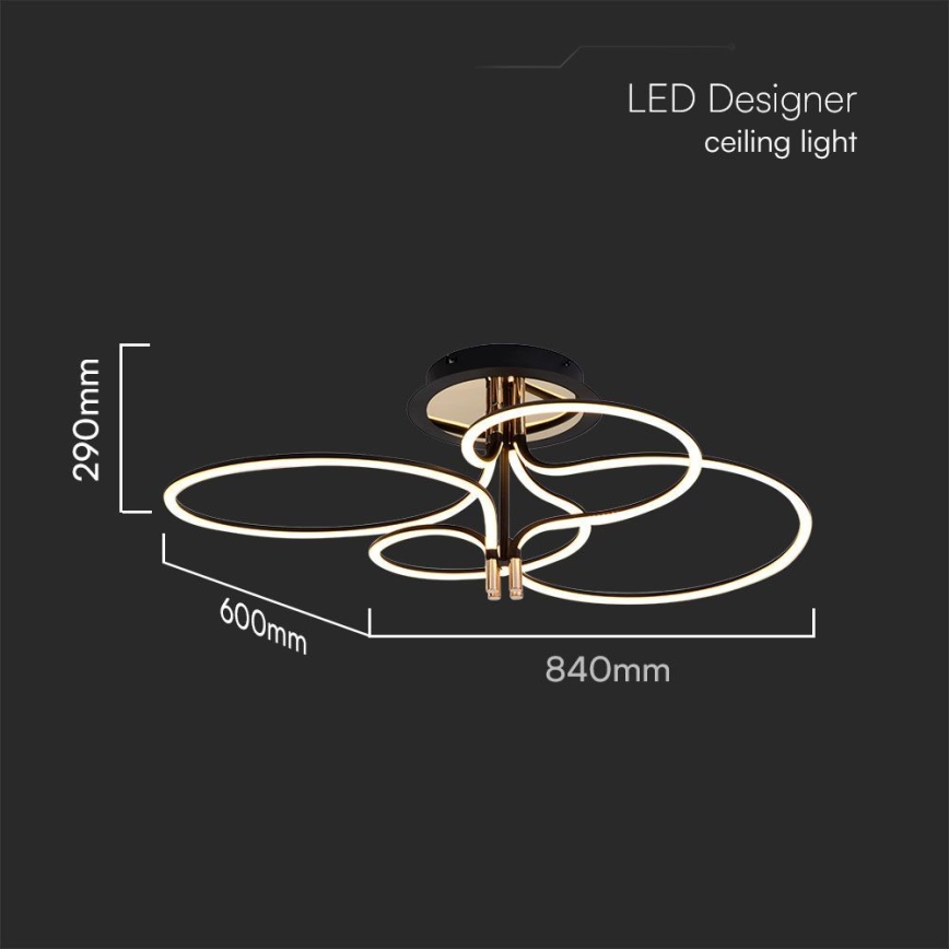 LED plafonski luster LED/36W/230V 3000K