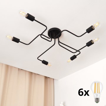 LED plafonski luster TUBE 6xE27/15W/230V