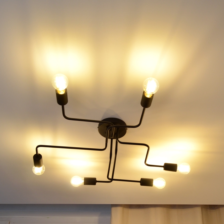 LED plafonski luster TUBE 6xE27/15W/230V