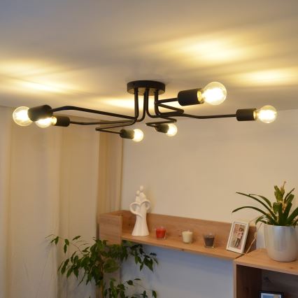 LED plafonski luster TUBE 6xE27/15W/230V