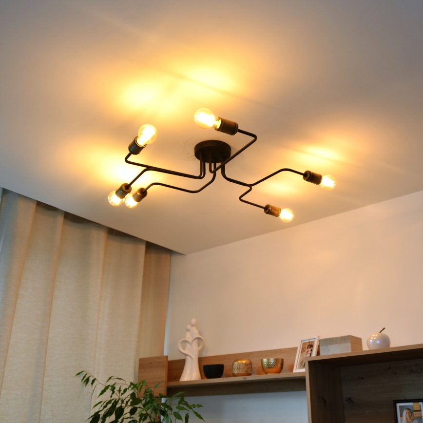 LED plafonski luster TUBE 6xE27/15W/230V