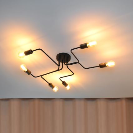 LED plafonski luster TUBE 6xE27/15W/230V