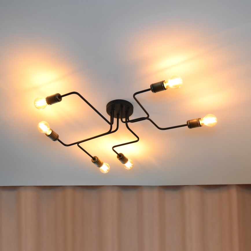 LED plafonski luster TUBE 6xE27/15W/230V