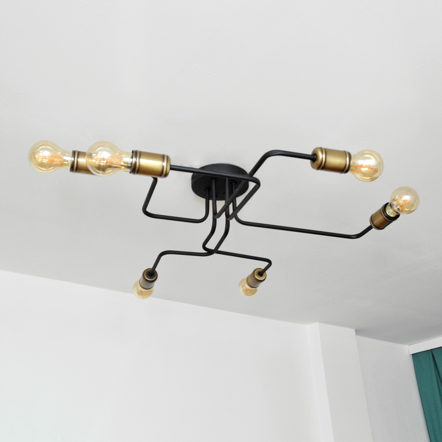 LED plafonski luster TUBE 6xE27/15W/230V