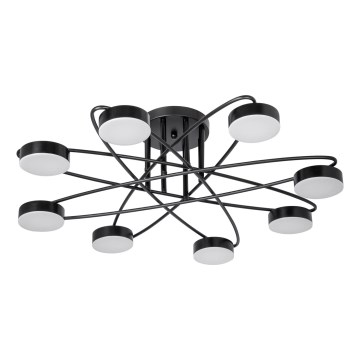 LED plafonski luster za površinsku montažu 8xLED/7W/230V 3000-6000K prečnik 70 cm crna