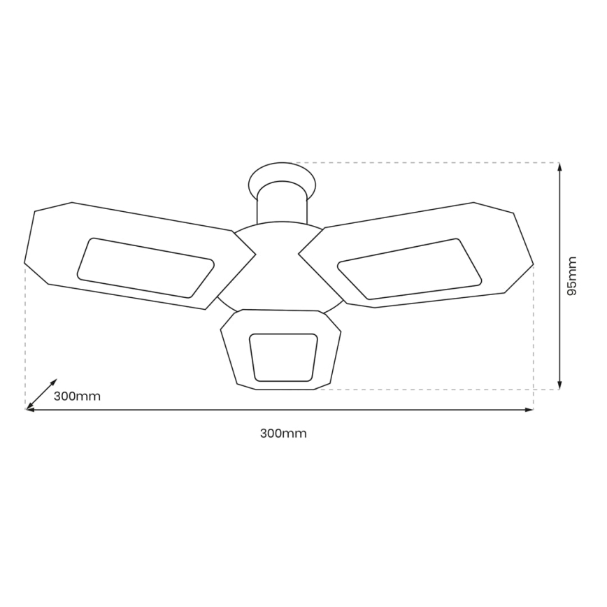 LED plafonski reflektor 3xE27/16,7W/230V 4000K