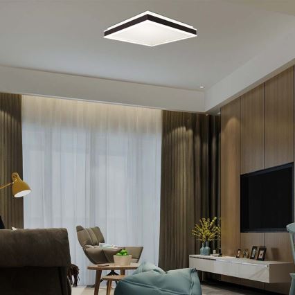 LED plafonsko svetlo 18W, 230V, 4000K, 35x35 cm, crno