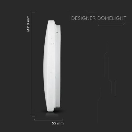 LED plafonsko svetlo 18W/230V, prečnik 31 cm, 3000/4000/6400K