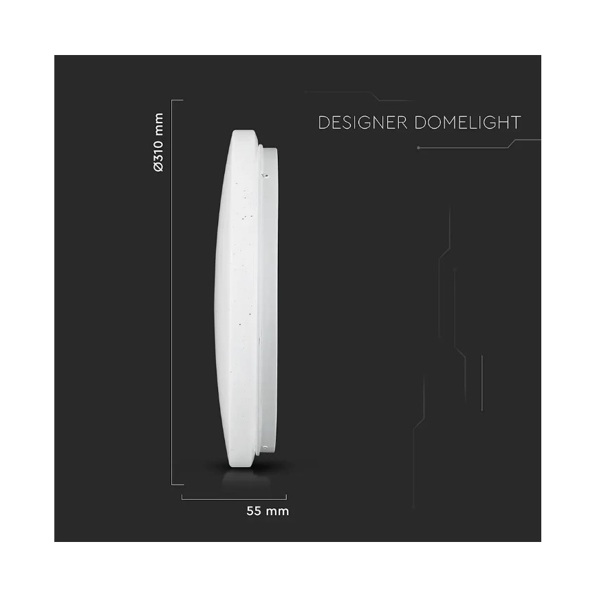 LED plafonsko svetlo 18W/230V, prečnik 31 cm, 3000/4000/6400K