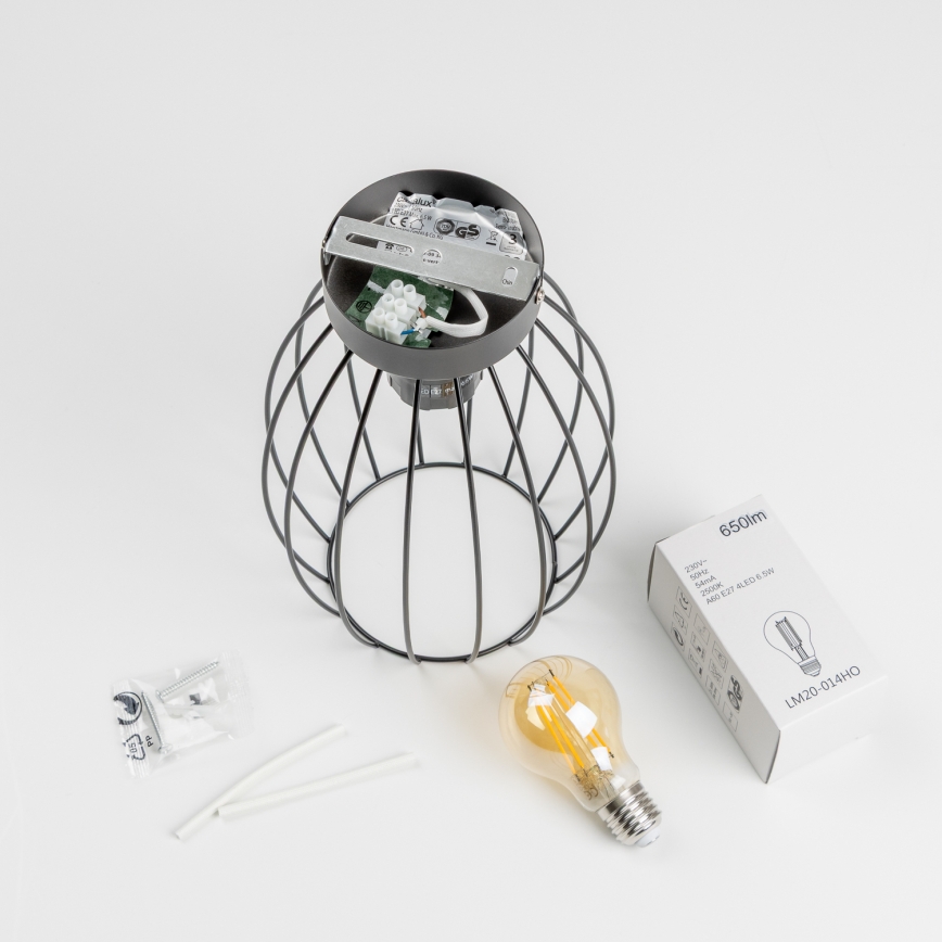 LED plafonsko svetlo 1xE27/6,5W/230V crno