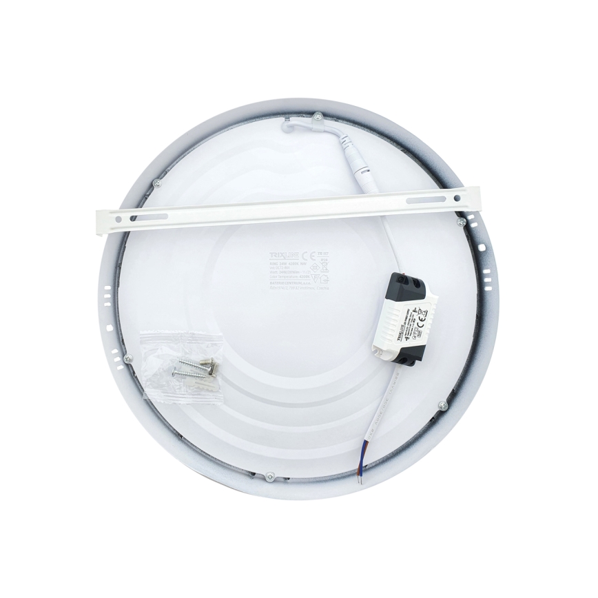 LED plafonsko svetlo 24W/230V, 4200K, prečnik 28,5 cm, belo