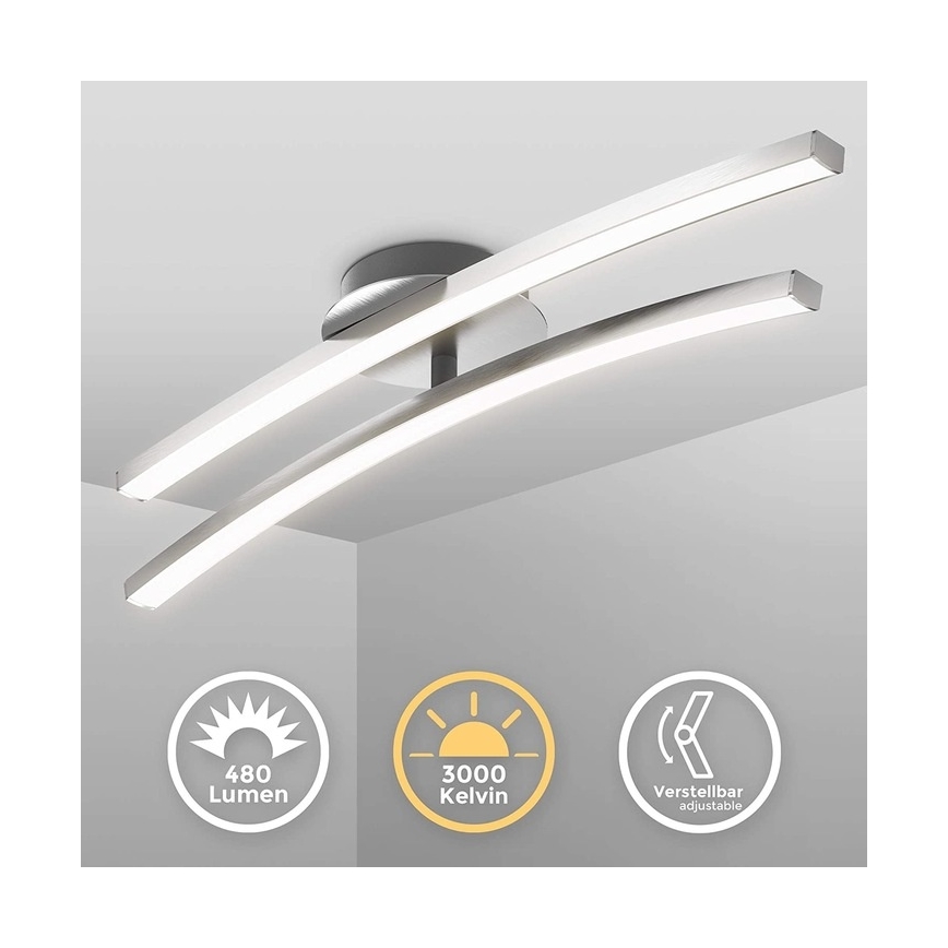 LED plafonsko svetlo 2xLED/6W/230V sjajni hrom