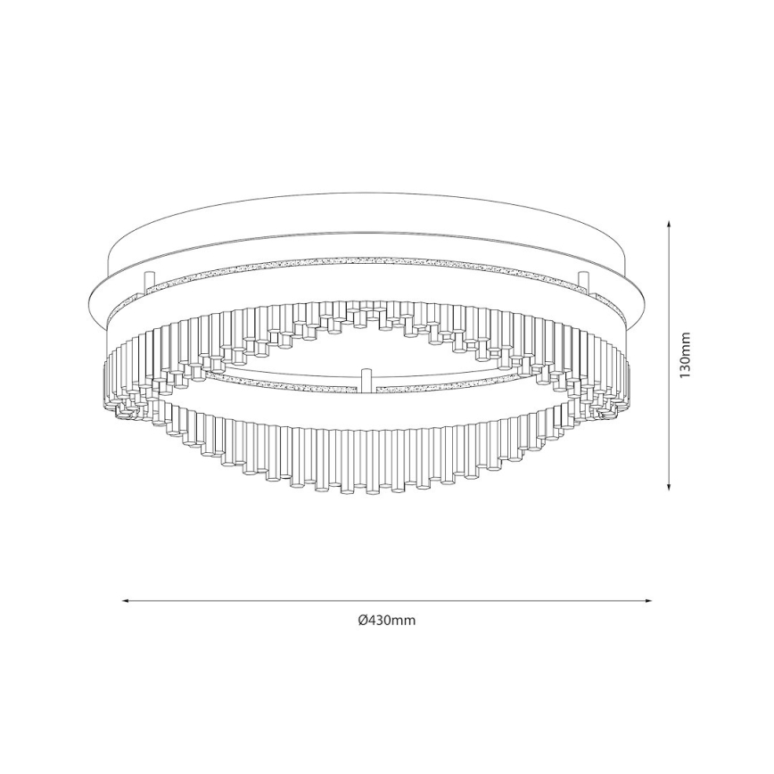 LED plafonsko svetlo 36W/230V, prečnik 43 cm, zlatno
