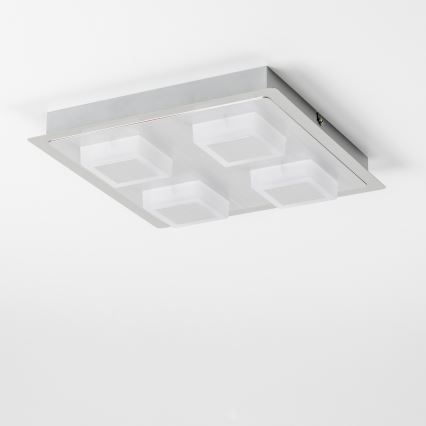 LED plafonsko svetlo 4xLED/5W/230V 3000K 28x28 cm mat hrom