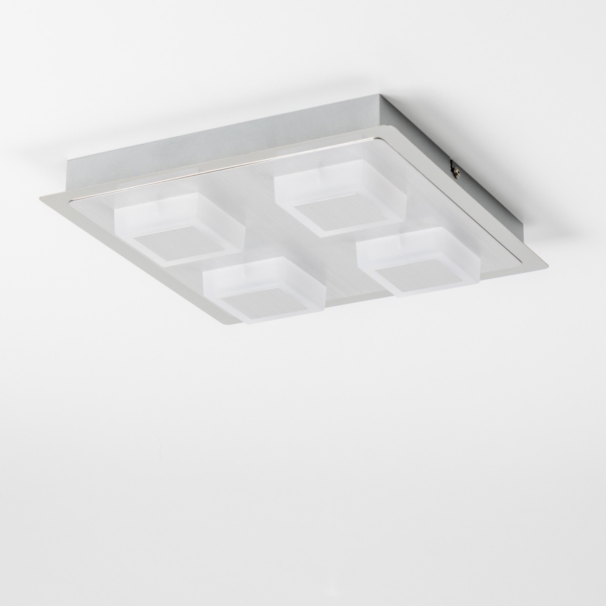 LED plafonsko svetlo 4xLED/5W/230V 3000K 28x28 cm mat hrom