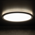 LED plafonsko svetlo AZPO LED/11,8W/230V 3000/4000/6000K prečnika 22,5 cm IP54 crno