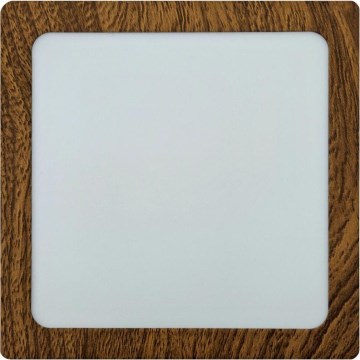 LED plafonsko svetlo BLOCK LED/12W/230V 4200K 16,3x16,3 cm braon
