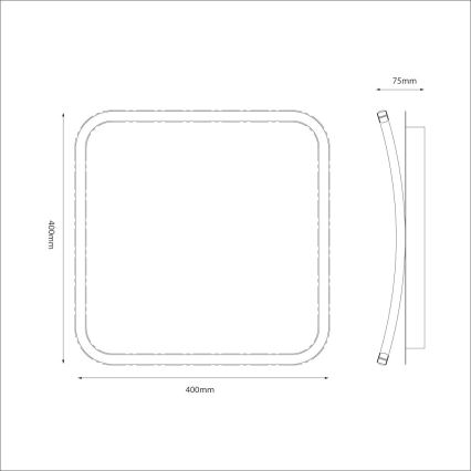 LED plafonsko svetlo CALI LED/30W/230V 40x40 cm crno
