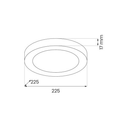 LED plafonsko svetlo EVORA LED/18W/230V 3000/4000/6000K prečnik 22,5 cm crno