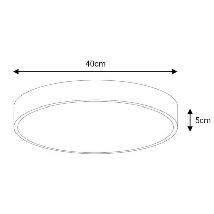 LED plafonsko svetlo FELIZ LED/40W/230V 4000K prečnik 40 cm crno