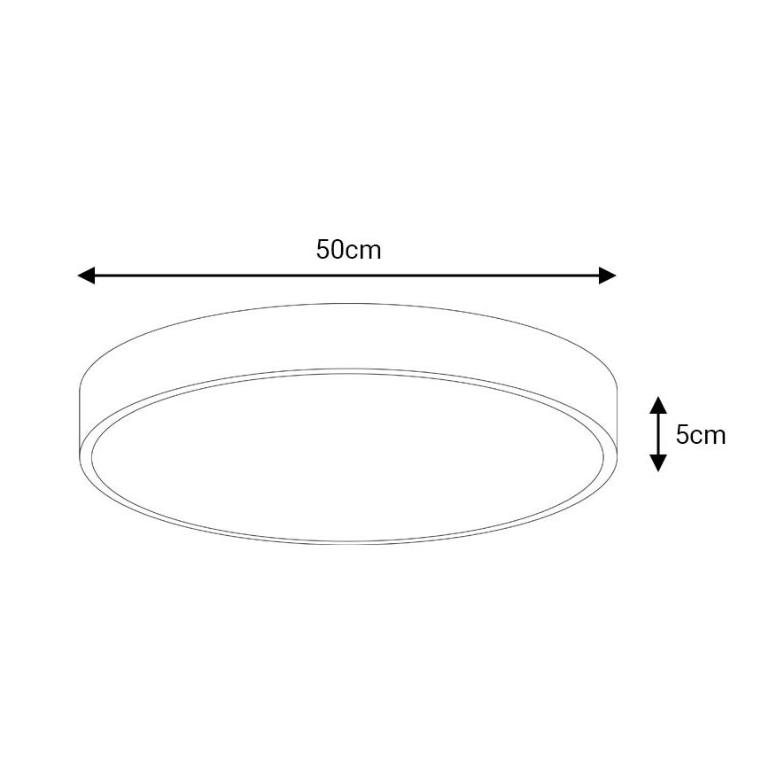 LED plafonsko svetlo FELIZ LED/50W/230V 4000K prečnik 50 cm crno