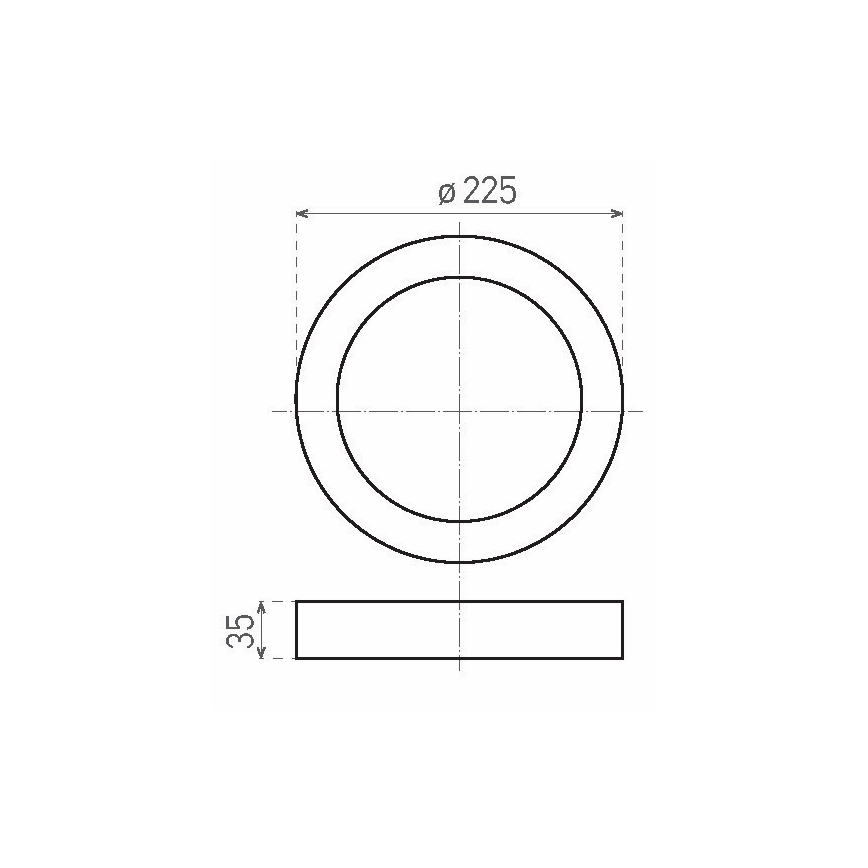LED plafonsko svetlo FENIX LED/18W/230V 2800K prečnik 22,5 cm