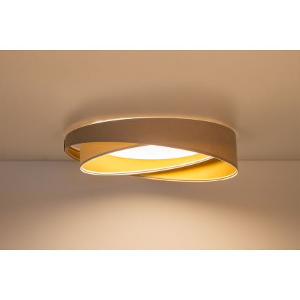 LED plafonsko svetlo GALAXY MODERN LED/24W/230V prečnika 55 cm bež/belo/zlatno