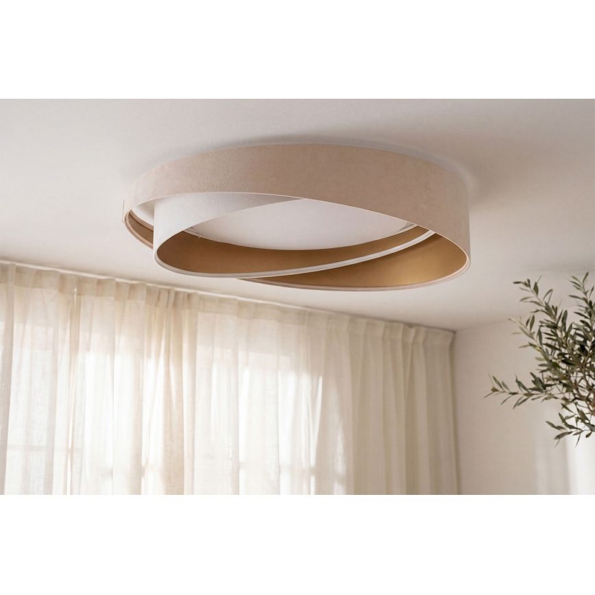 LED plafonsko svetlo GALAXY MODERN LED/24W/230V prečnika 55 cm bež/belo/zlatno