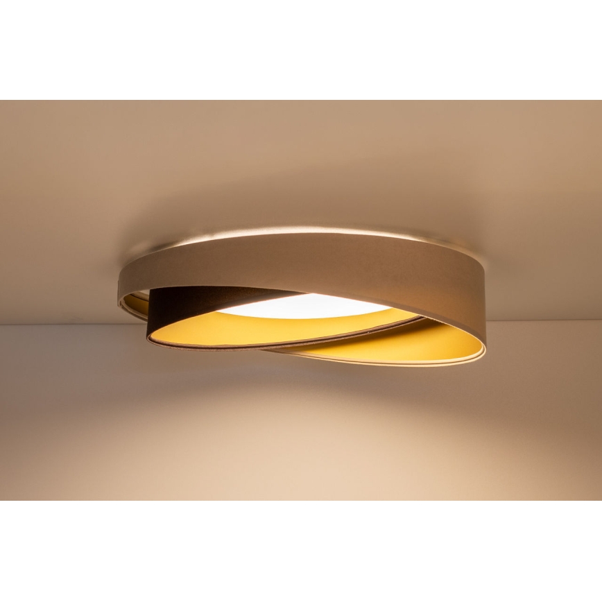 LED plafonsko svetlo GALAXY MODERN LED/24W/230V prečnika 55 cm bež/braon/zlatna