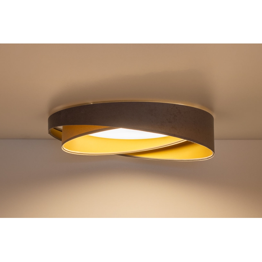 LED plafonsko svetlo GALAXY MODERN LED/24W/230V prečnika 55 cm sivo/bež/zlatno
