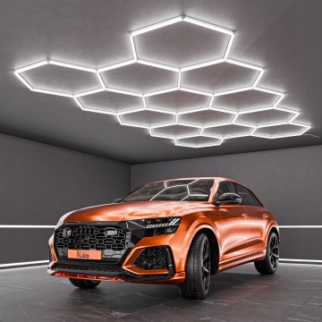 LED plafonsko svetlo HEXAGON LED/570W/85-265V 6500K 522x298 cm CRI 90 IP44 bela
