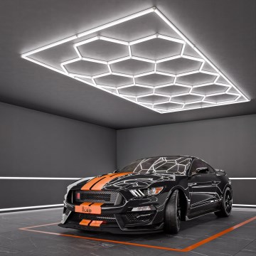 LED plafonsko svetlo HEXAGON LED/696W/85-265V 6500K 484x243 cm CRI 90 IP44 belo