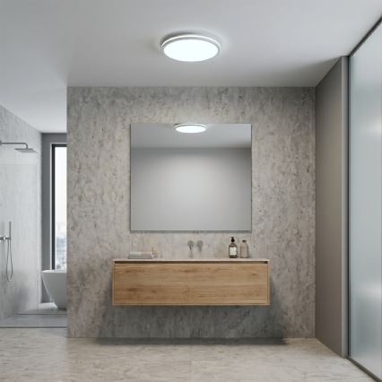 LED plafonsko svetlo HUGO LED/12/18/24W/230V 3000/4000/6500K prečnik 30 cm IP54 belo