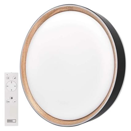 LED prigušiva stropna svetiljka ILVI LED/30W/230V 2700-6500K prečnik 40 cm crna/bež + sa daljinskim upravljačem