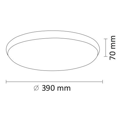LED plafonsko svetlo KERN LED/24W/230V crno