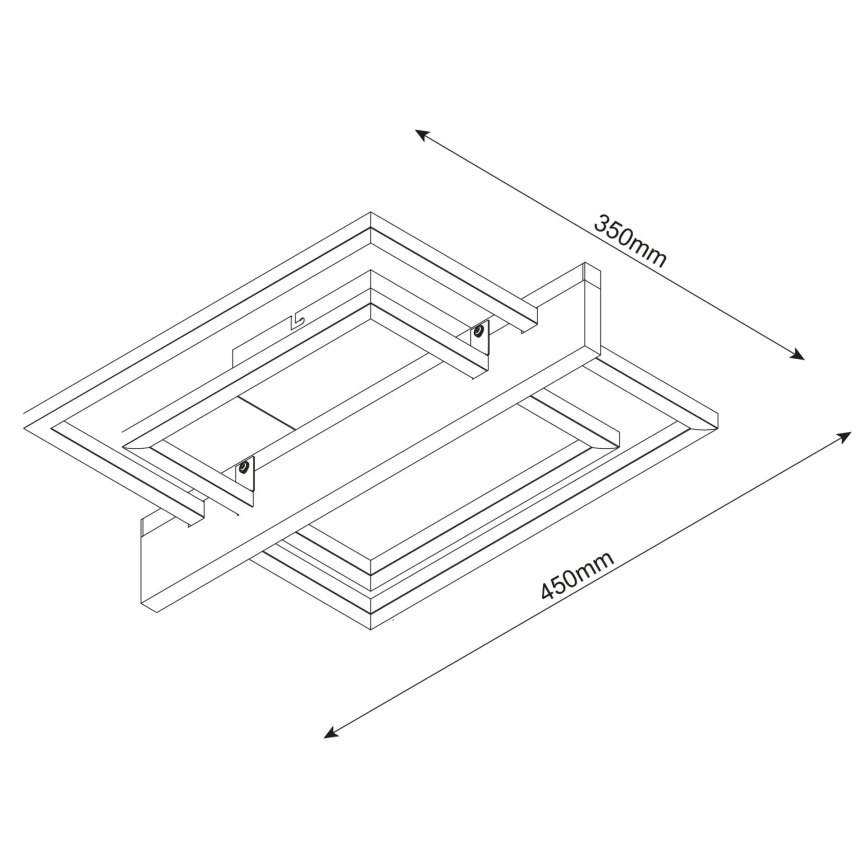 LED plafonsko svetlo LARYSA LED/23W/230V 35x45 borovina
