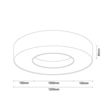 LED plafonsko svetlo LED/115W/230V 3000/4000/6500K prečnik 120 cm bela