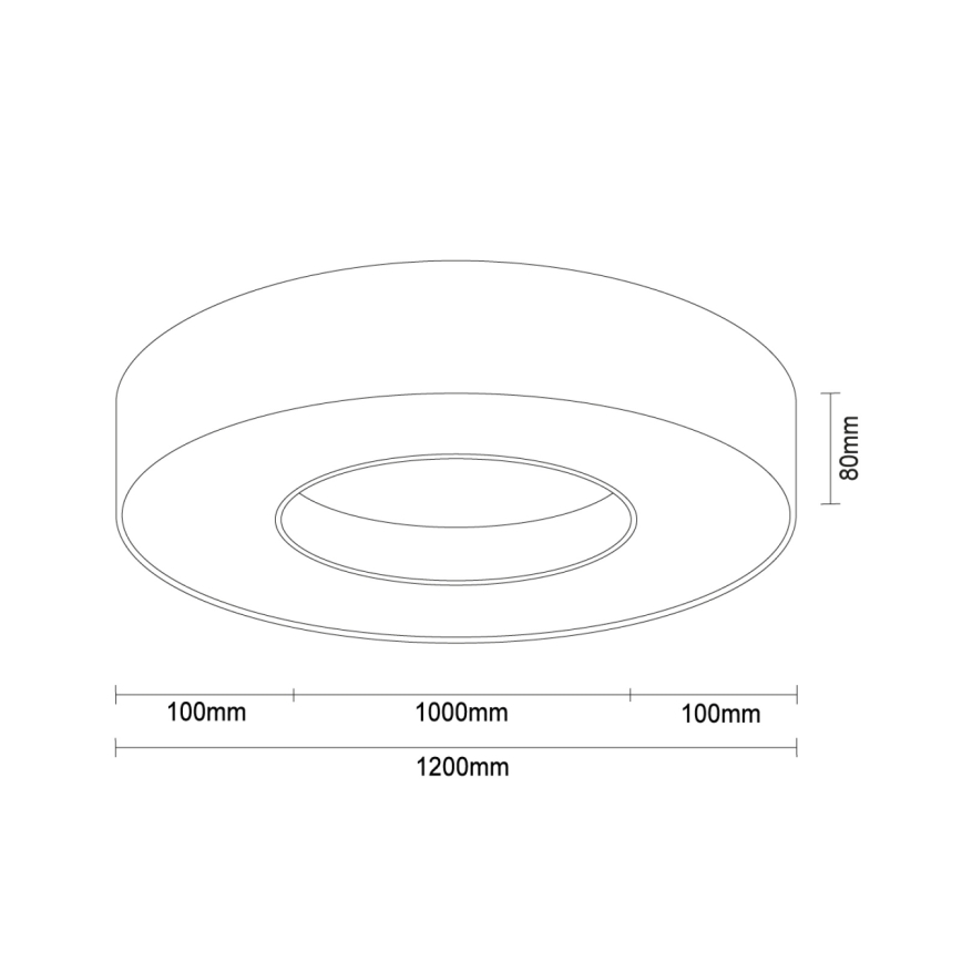 LED plafonsko svetlo LED/115W/230V 3000/4000/6500K prečnik 120 cm bela