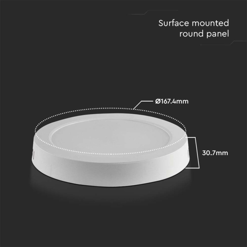 LED plafonsko svetlo LED/12W/230V 6500K Ø 16,7 cm belo
