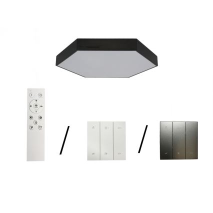 LED plafonsko svetlo LED/135W/230V 3000/4000/6500K prečnik 80 cm crno