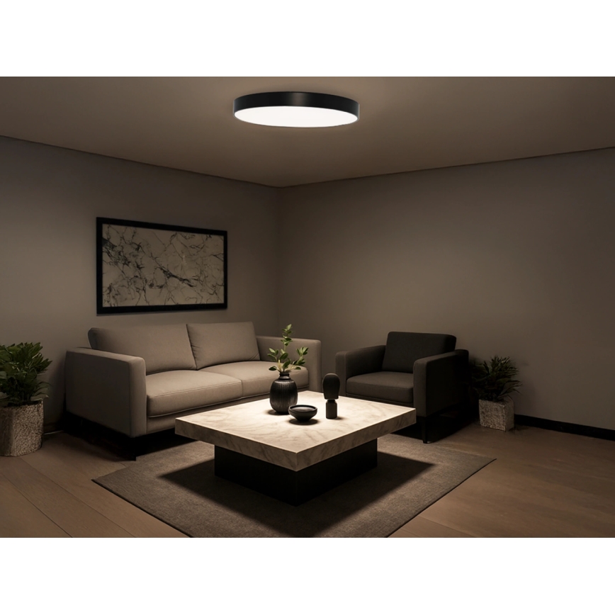 LED plafonsko svetlo LED/135W/230V 3000/4000/6500K Ø 80 cm crno