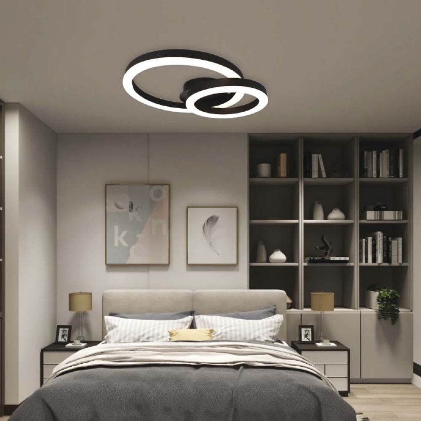 LED plafonsko svetlo LED/20W/230V 3000K crna