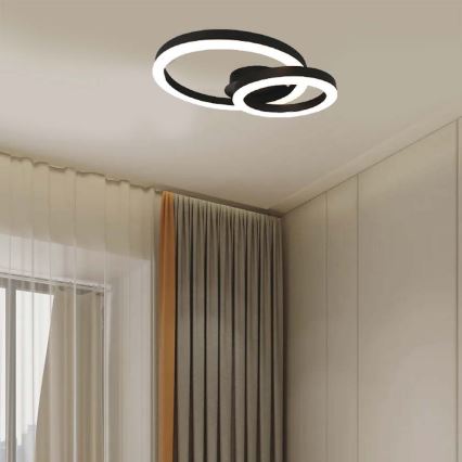 LED plafonsko svetlo LED/20W/230V 3000K crna