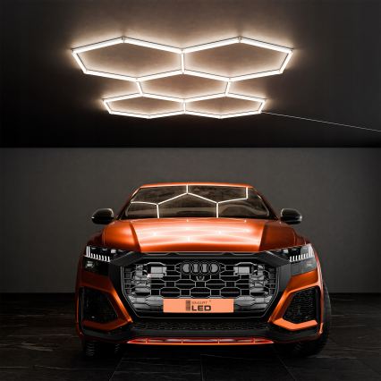 LED plafonsko svetlo HEXAGON LED/240W/85-265V 4000K 298x209 cm CRI 90 IP44 belo