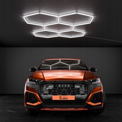 LED plafonsko svetlo HEXAGON LED/240W/85-265V 6500K 298x209 cm CRI 90 IP44 bela