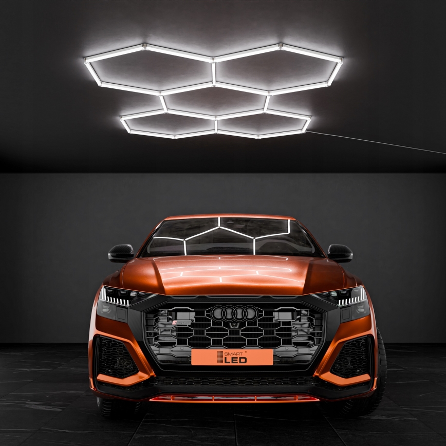 LED plafonsko svetlo HEXAGON LED/240W/85-265V 6500K 298x209 cm CRI 90 IP44 bela