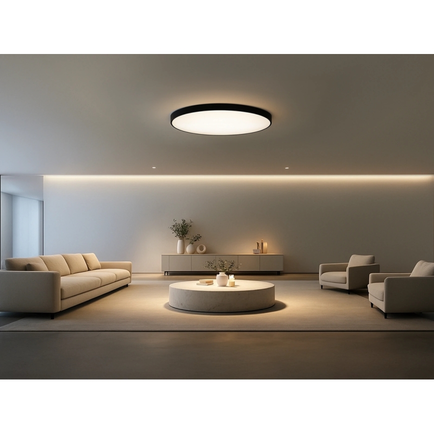 LED plafonsko svetlo LED/300W/230V 3000/4000/6500K prečnik 120 cm crna