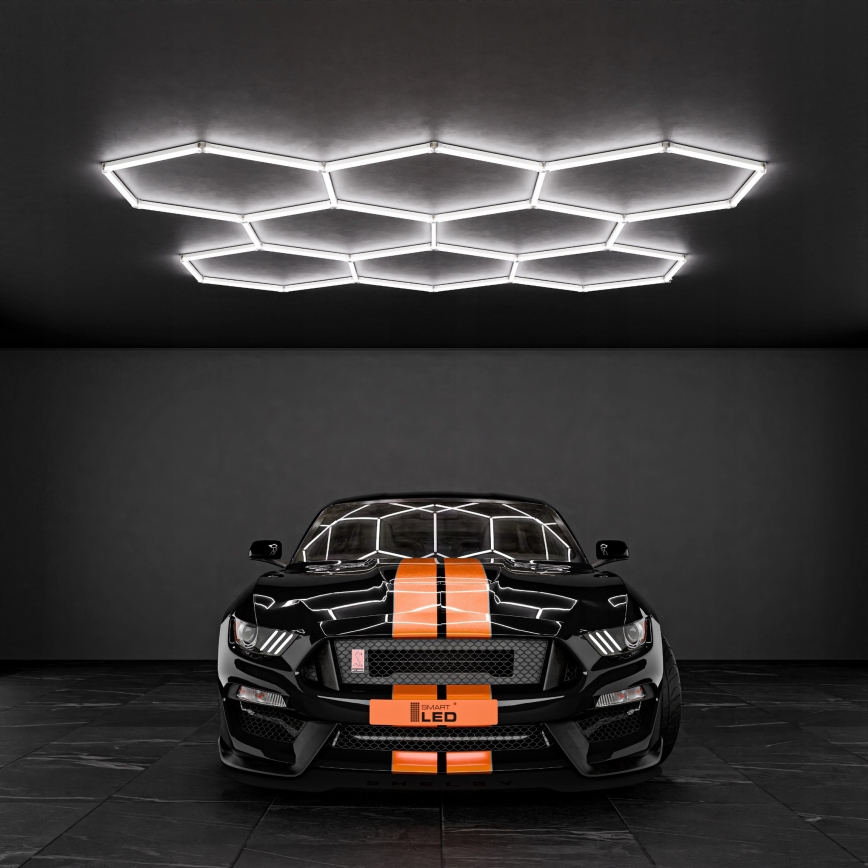 LED Plafonsko svetlo HEXAGON LED/350W/85-265V 6500K 313x298 cm CRI 90 IP44 belo