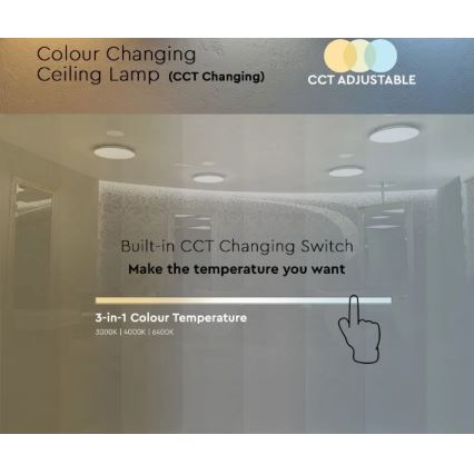 LED plafonsko svetlo LED/36W/230V, prečnik 50 cm, 3000/4000/6400K