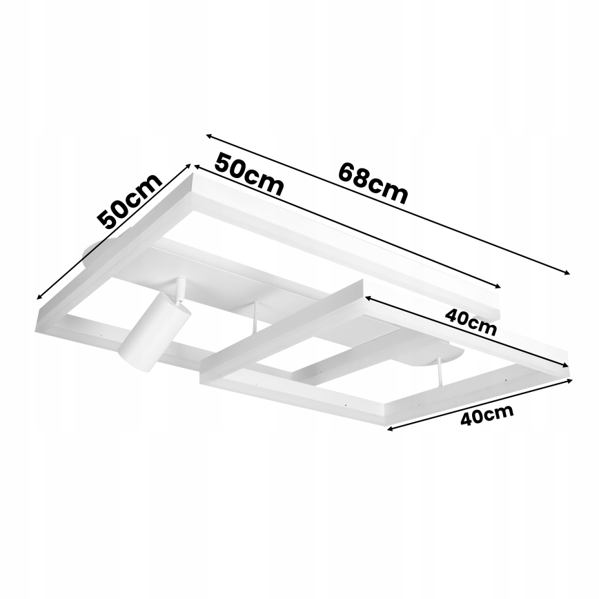 LED plafonsko svetlo LED/38W/230V + 1xGU10/30W belo